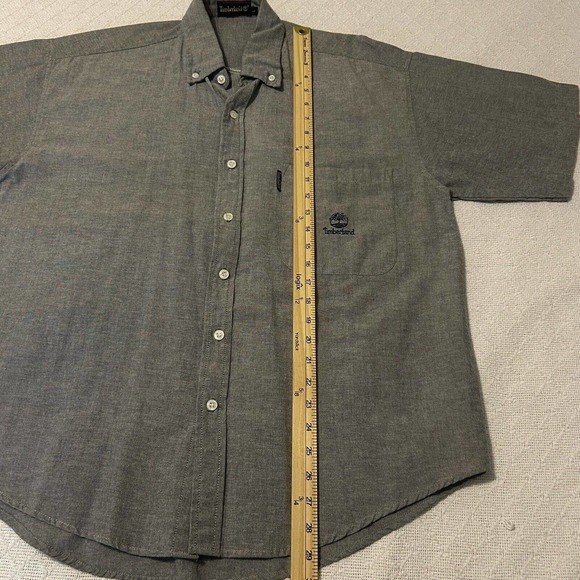Timberland Men's Shirt Size Large Button Down Collared Short Sleeve - Picture 12 of 16